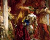 弗兰克 伯纳德 狄克西 : Victory A Knight Being Crowned With A Laurel Wreath